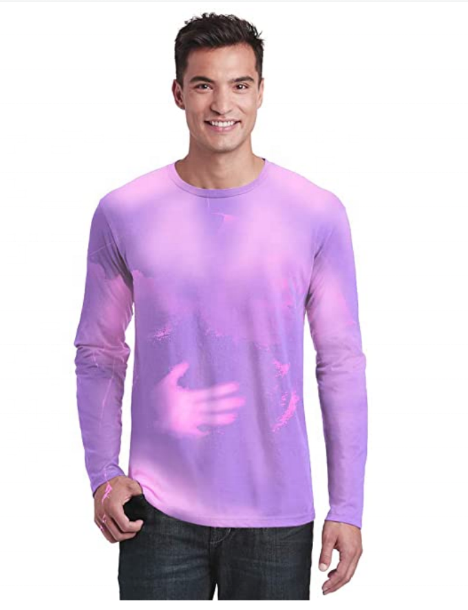 Customized Adult Unisex Color Changing Long Sleeve T-Shirt Heat Sensitive men t shirt