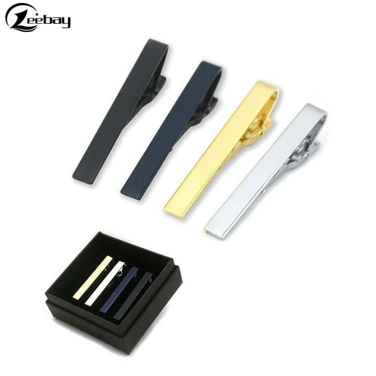 2019 New Tie Clips for Mens Solid Brass Metal Wedding Necktie Clasp Gentleman Tie Bar Pin for Man Gift