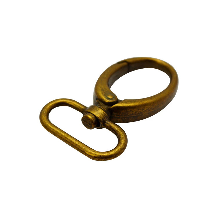 Bronze swivel snap hook, leather bag hardware accessories