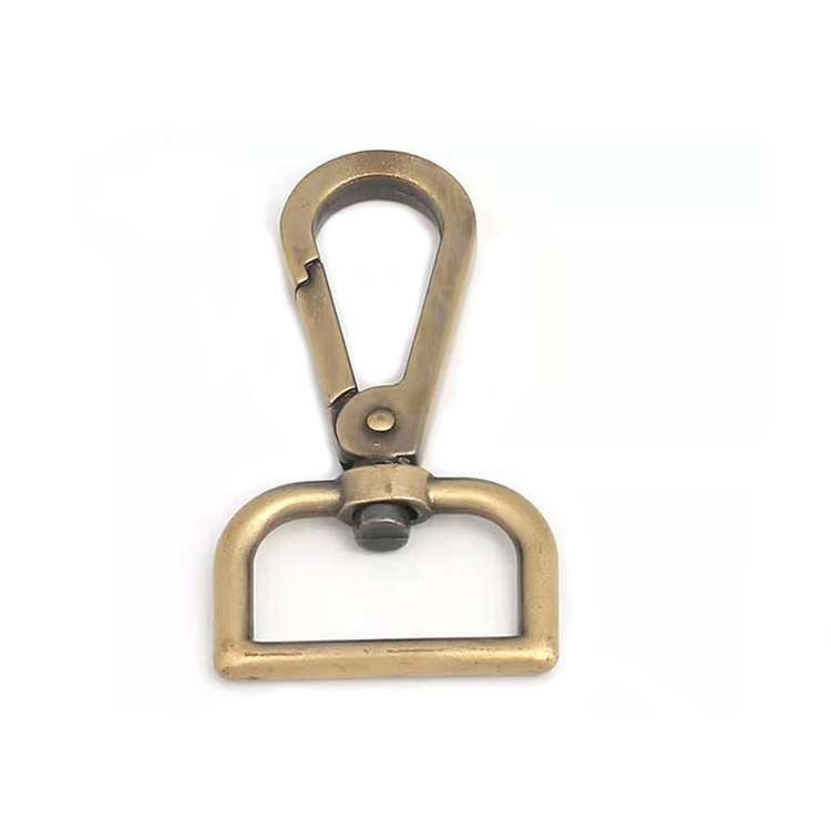 Bronze swivel snap hook, leather bag hardware accessories