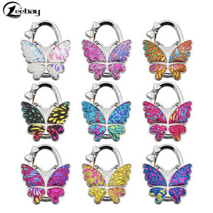 Nice butterfly design clipa purse hanger hook for handbag and purse