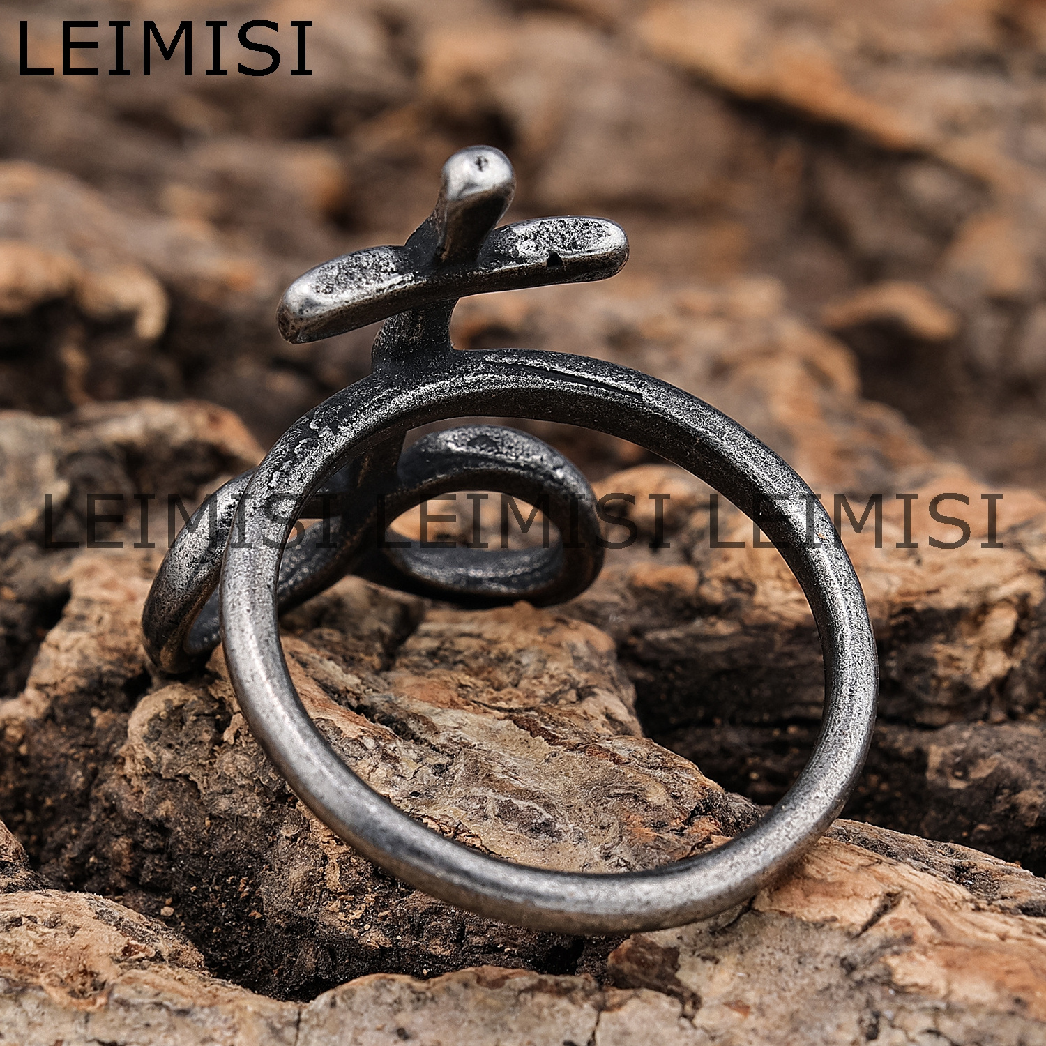 Unisex Satanic Gothic Jewelry Stainless Steel Leviathan Cross Ring Devil Lucifer Thumb Rings for Men Women