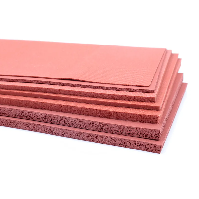 Red foamed silica gel plate high temperature resistance high elastic silica gel seal sponge roll pad foam rubber sheet