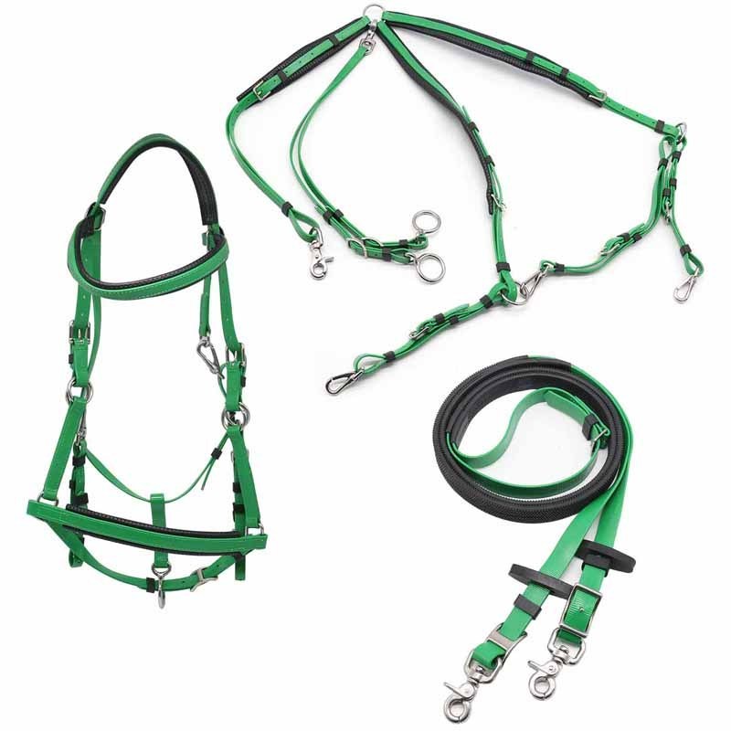 Full Set of Western Style Horse Endurance Bridle Australian Nylon Saddle PVC Tack and Saddles for Halters Category