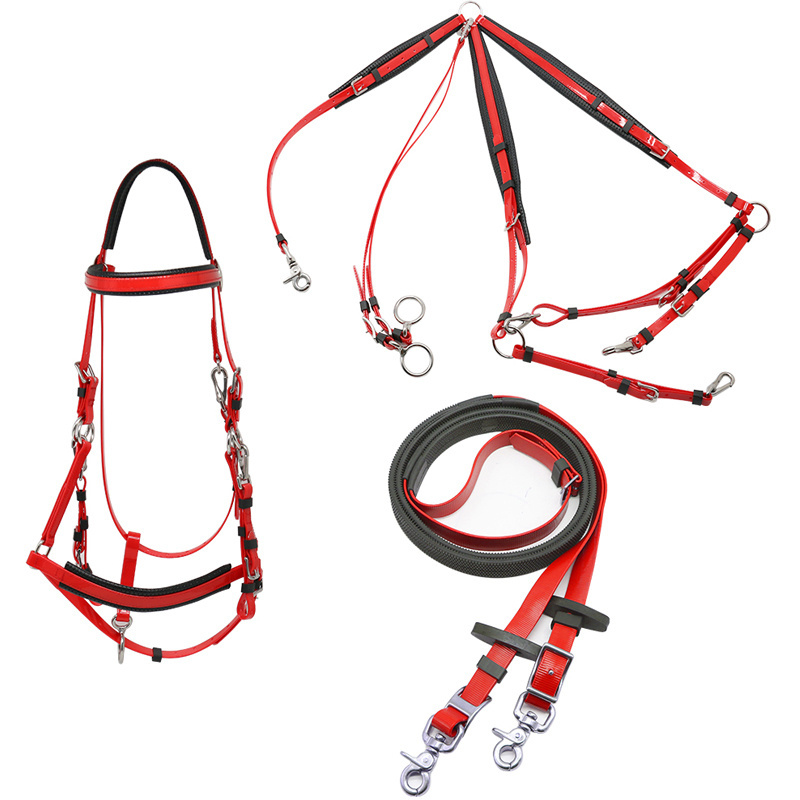 Full Set of Western Style Horse Endurance Bridle Australian Nylon Saddle PVC Tack and Saddles for Halters Category