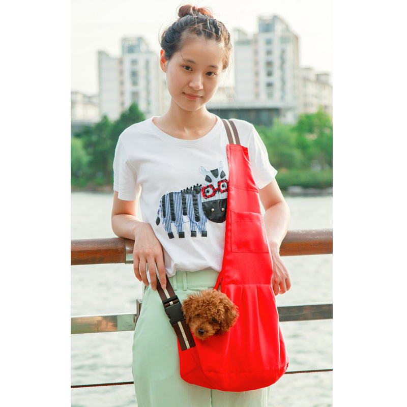 Style Pet Carrier Sling Bag High Quality Breathable Oxford Material Cat Dog Cage Hands-Free Sport Shoulder Bag Belt Closure