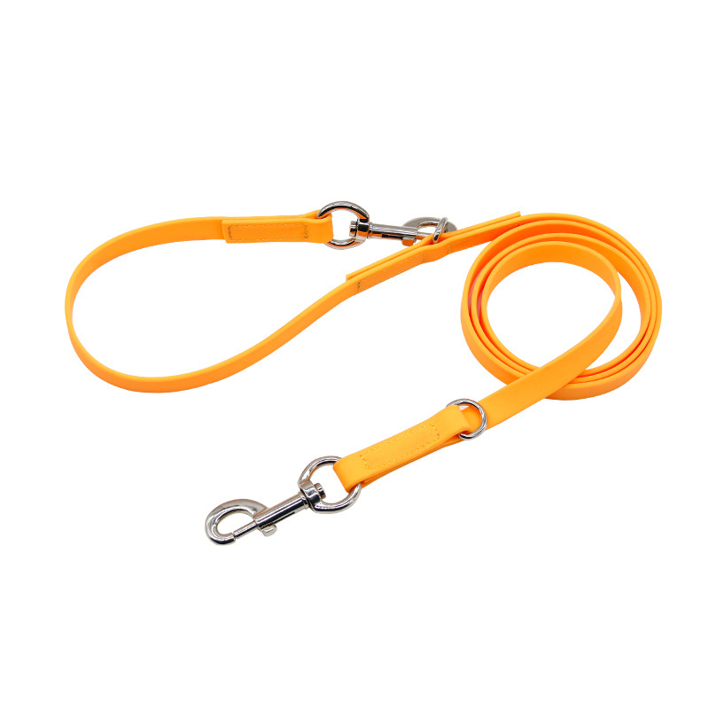 2024 High Quality Quick Release Adjustable PVC Pet Leash Comfortable Soft 7 Solid Colors Ribbon Wholesale Dog Products