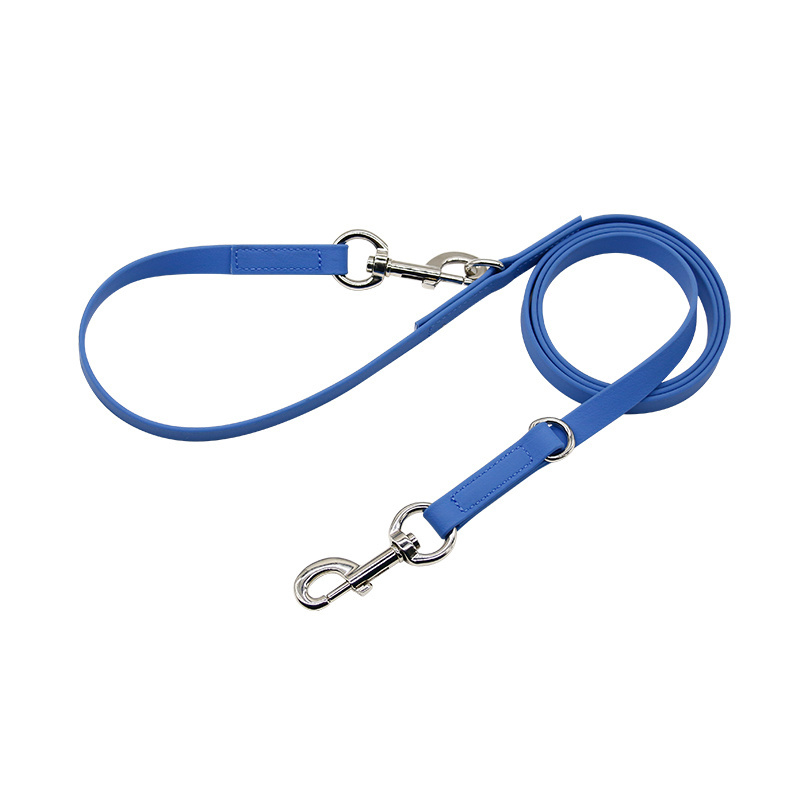 2024 High Quality Quick Release Adjustable PVC Pet Leash Comfortable Soft 7 Solid Colors Ribbon Wholesale Dog Products