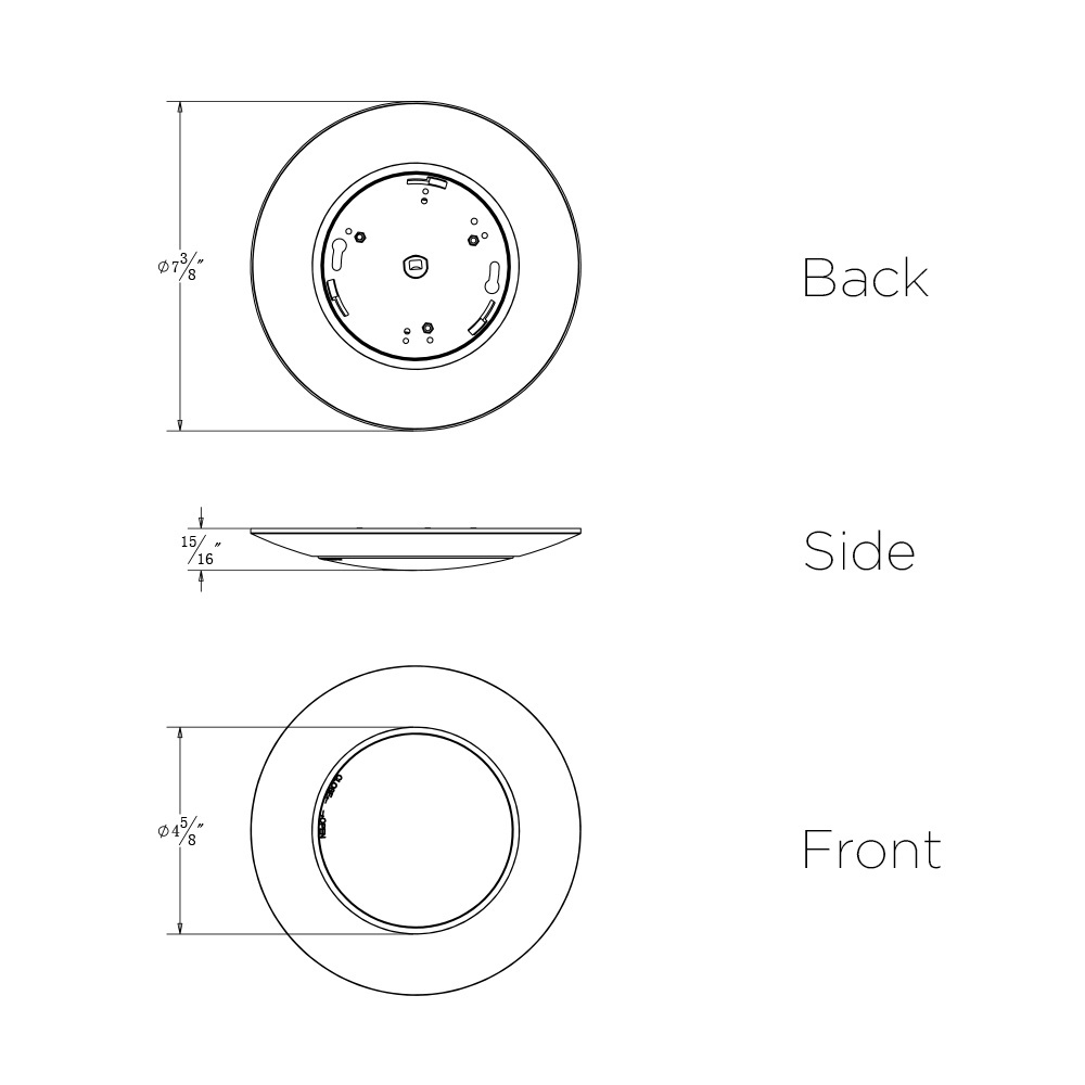 120v 14w 1200lm 6inch White Round Flat Led Light Panel Ceiling Surface Mounted LED Disk Light