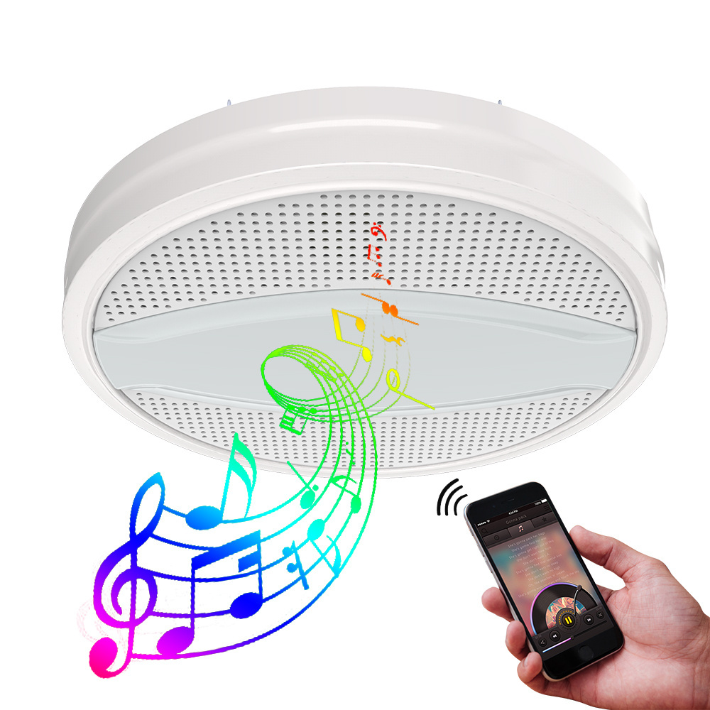 Liteharbor New Design 12W Music Ceiling Wireless Speaker Led Lamp Led Ceiling Light With Remote