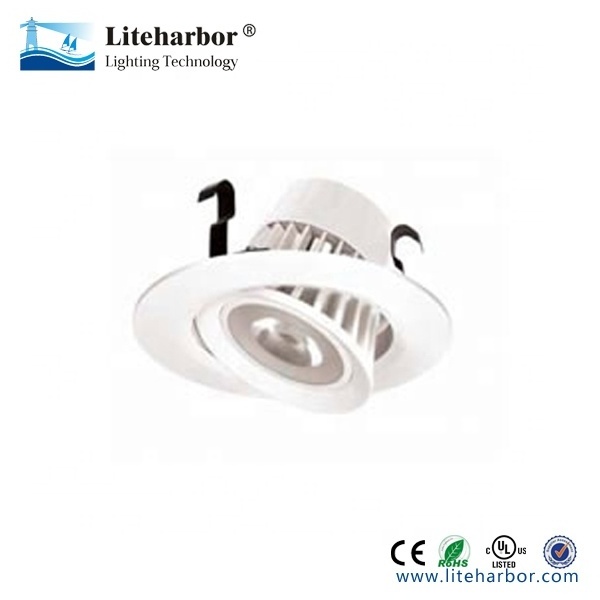 7W 11W Recessed Gimbal Downlight Round 4 Inch LED Cob Rotatable Downlight Mini Adjustable Spot Light