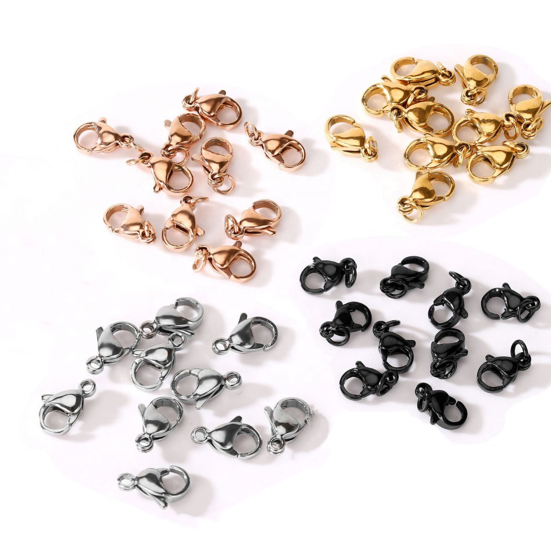 Stainless steel metal various color lobster clasp with jump ring DIY clasp accessories