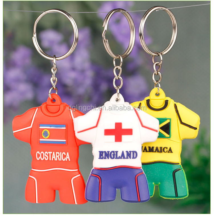 soccer keychain 3d soccer club souvenir soccer ball football star jersey Tshirt keychain sports small gift