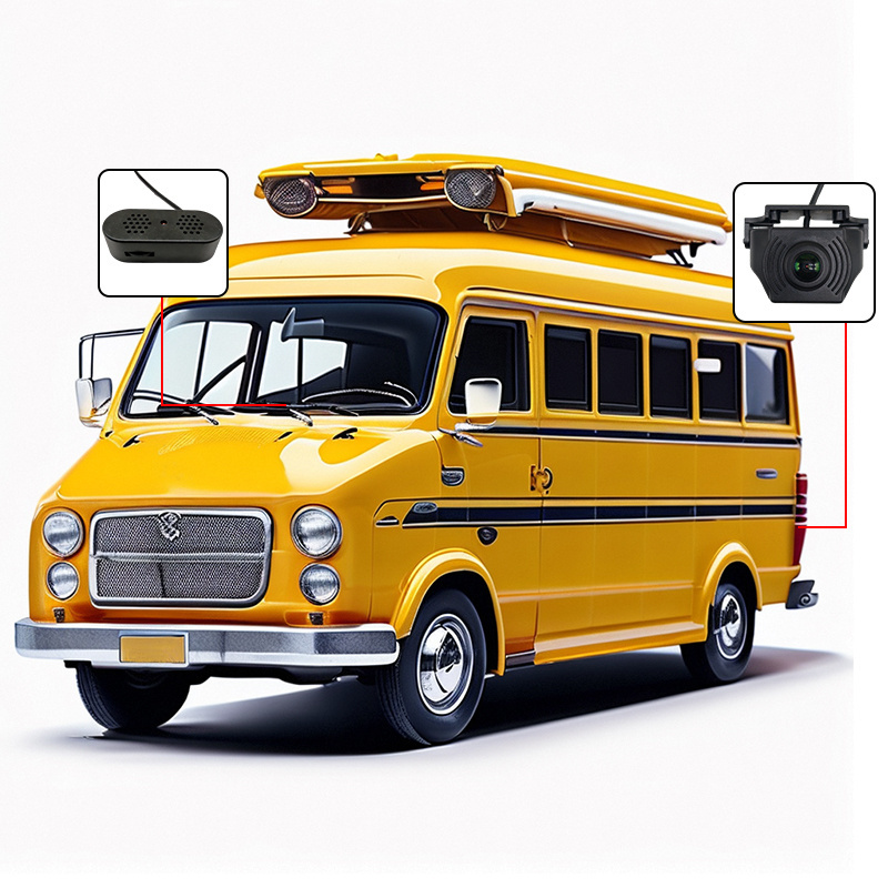 11Ghz Radar+Camera 2 in 1 Waterproof Parking Sensor for School Bus Reverse Assistance Visual Distance Reverse Aid