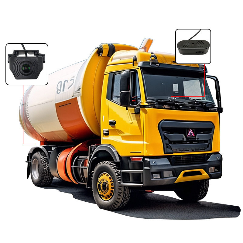 11Ghz Radar+Camera 2 in 1 Waterproof Parking Sensor for Concrete Truck Reverse Assistance Visual Distance Reverse Aid