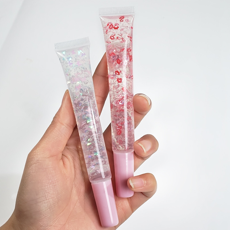 Waterproof Vendors lip gloss glitter vegan private label lip gloss nude squeeze tube glossy lip gloss