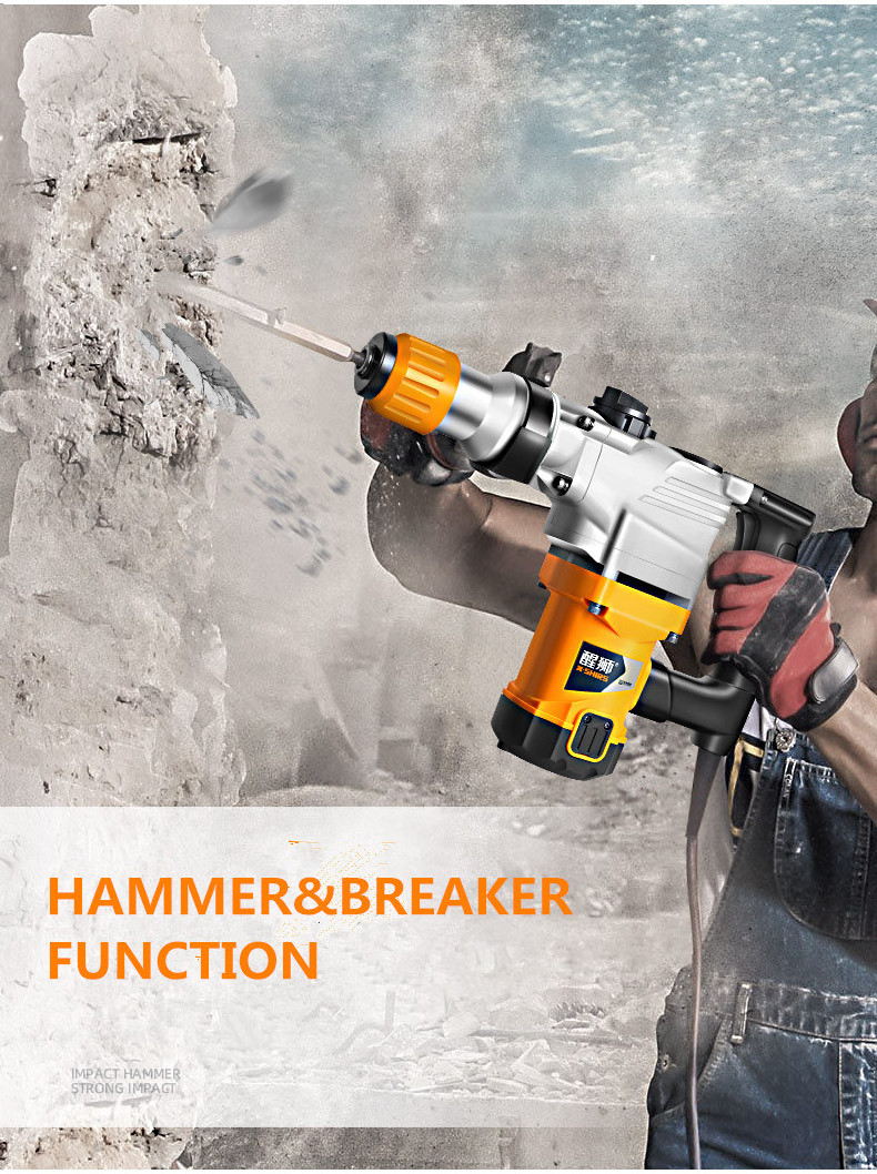 220V Multifunctional Rotary Hammer 26mm Electric Demolition Rotary Hammer