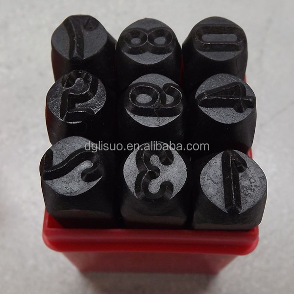 9pcs Metal Number Stamping Set/Number Punch Set