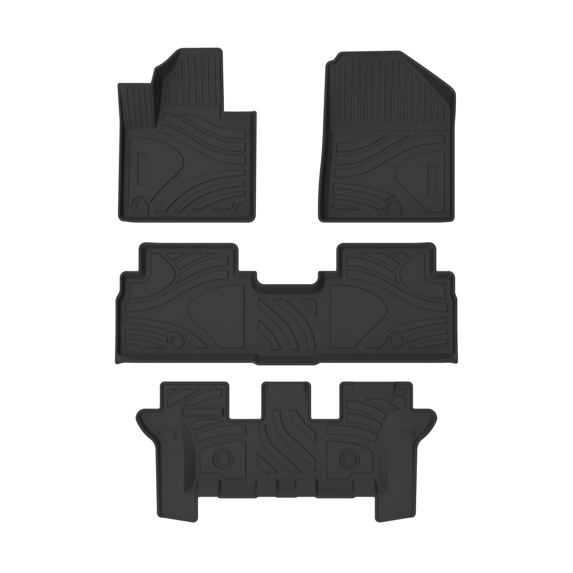 Custom Full Set Waterproof Durable 3d TPE Car Floor Mats Use For KIA Sorento 7-seats 2016-2020