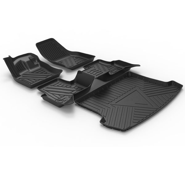 Luxury Durable All-Weather 3D TPE Car Floor Mats Rear Cargo Liner For VW T-ROC 2018-2023