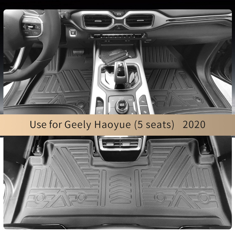 High Quality Waterproof 3d TPE Car Floor Mats Deep Dish Use For Geely Okavango Haoyue 2020-2022