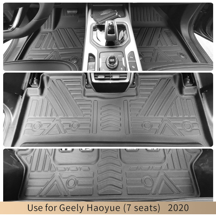 High Quality Waterproof 3d TPE Car Floor Mats Deep Dish Use For Geely Okavango Haoyue 2020-2022