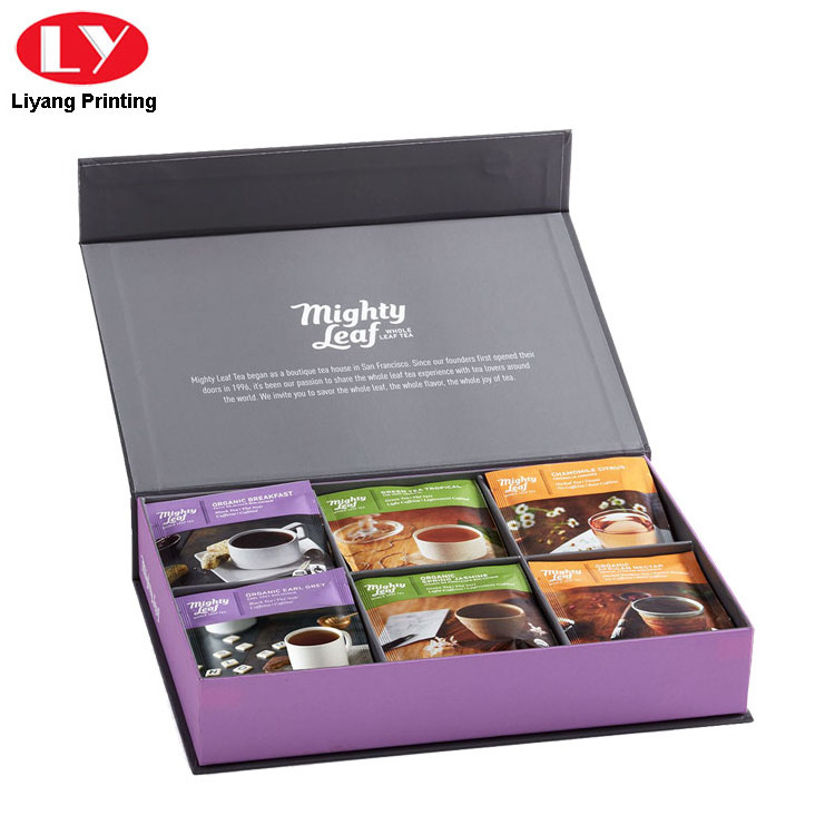 Custom Packaging Magnetic Lid Tea Jars Boxes Cardboard Paper Luxury Tea Gift Box