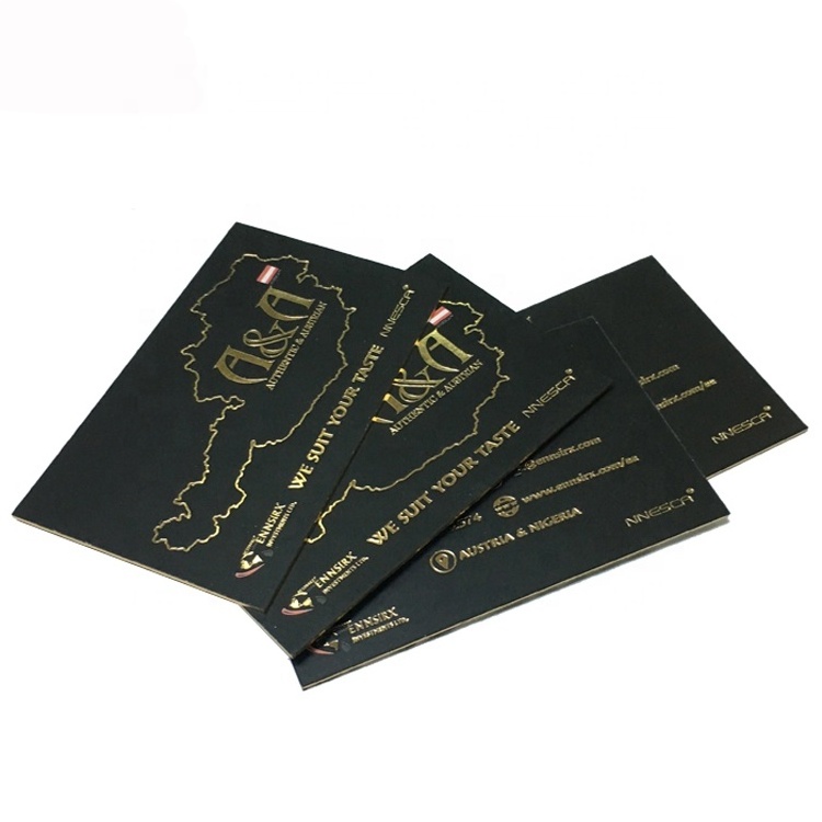 Recycle Thicker Gold Foil Edge Letterpress Business Cards