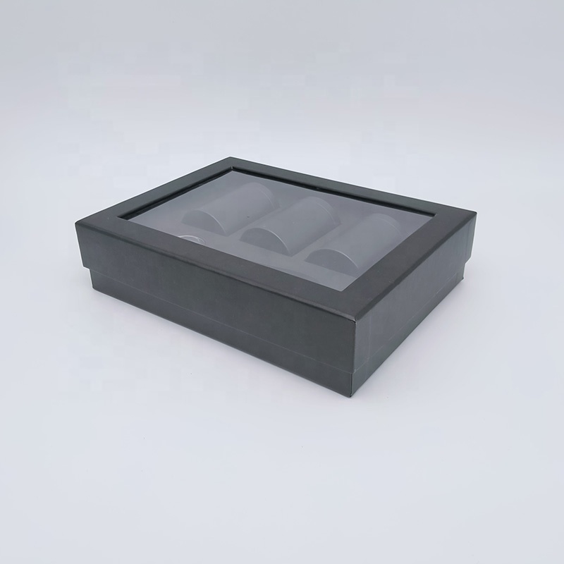 Newly Cardboard Paper Rigid Black Box With Clear Window