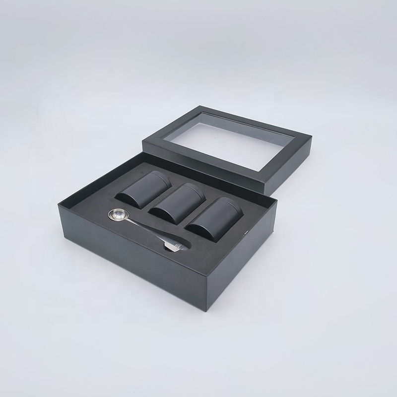 Newly Cardboard Paper Rigid Black Box With Clear Window