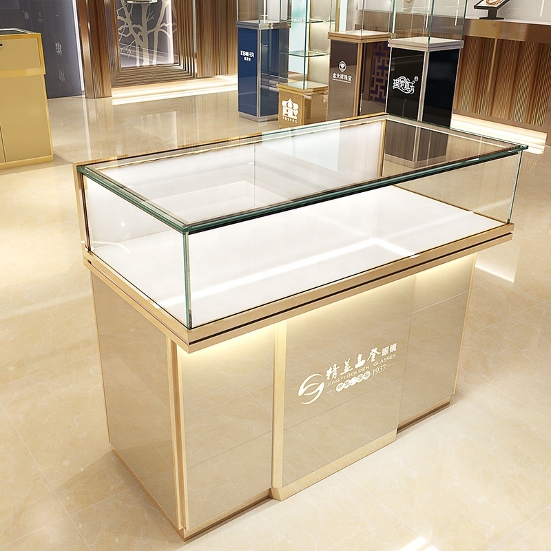 customize shop vitrina 18 slots wooden watch coll retail store design glass lock cabinet counter for jewelry display