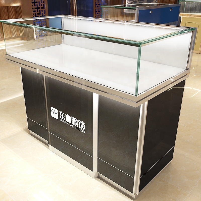 customize shop vitrina 18 slots wooden watch coll retail store design glass lock cabinet counter for jewelry display