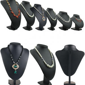 top earring burlap necklace package vertical retractable jewelry mannequin bust bracelet tray stand display for counter