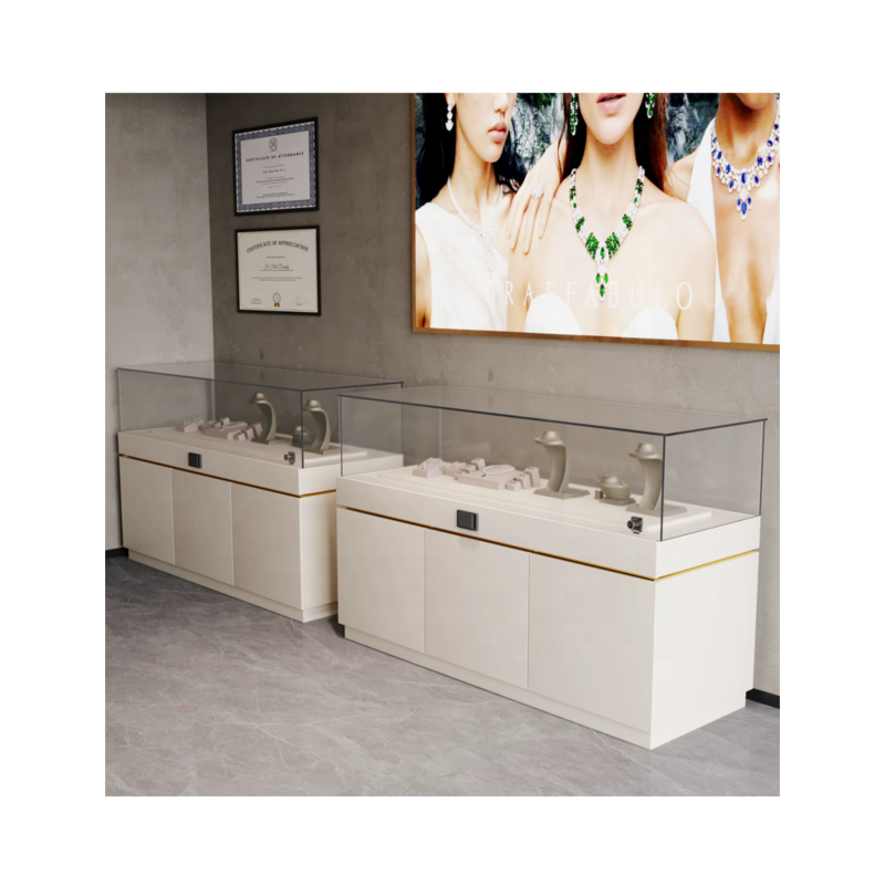 Wholesale luxury top product store led rack and bill glass retail counter display stand showcase for store