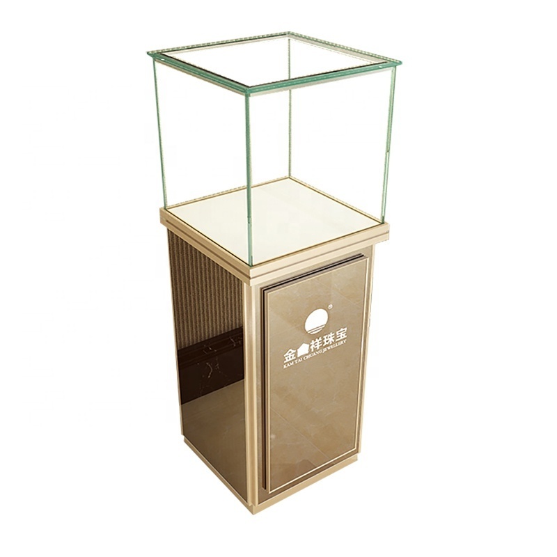 full velvet show lock rotating sets wall and floor multi-layer top locking jewelry counter display case cabinet