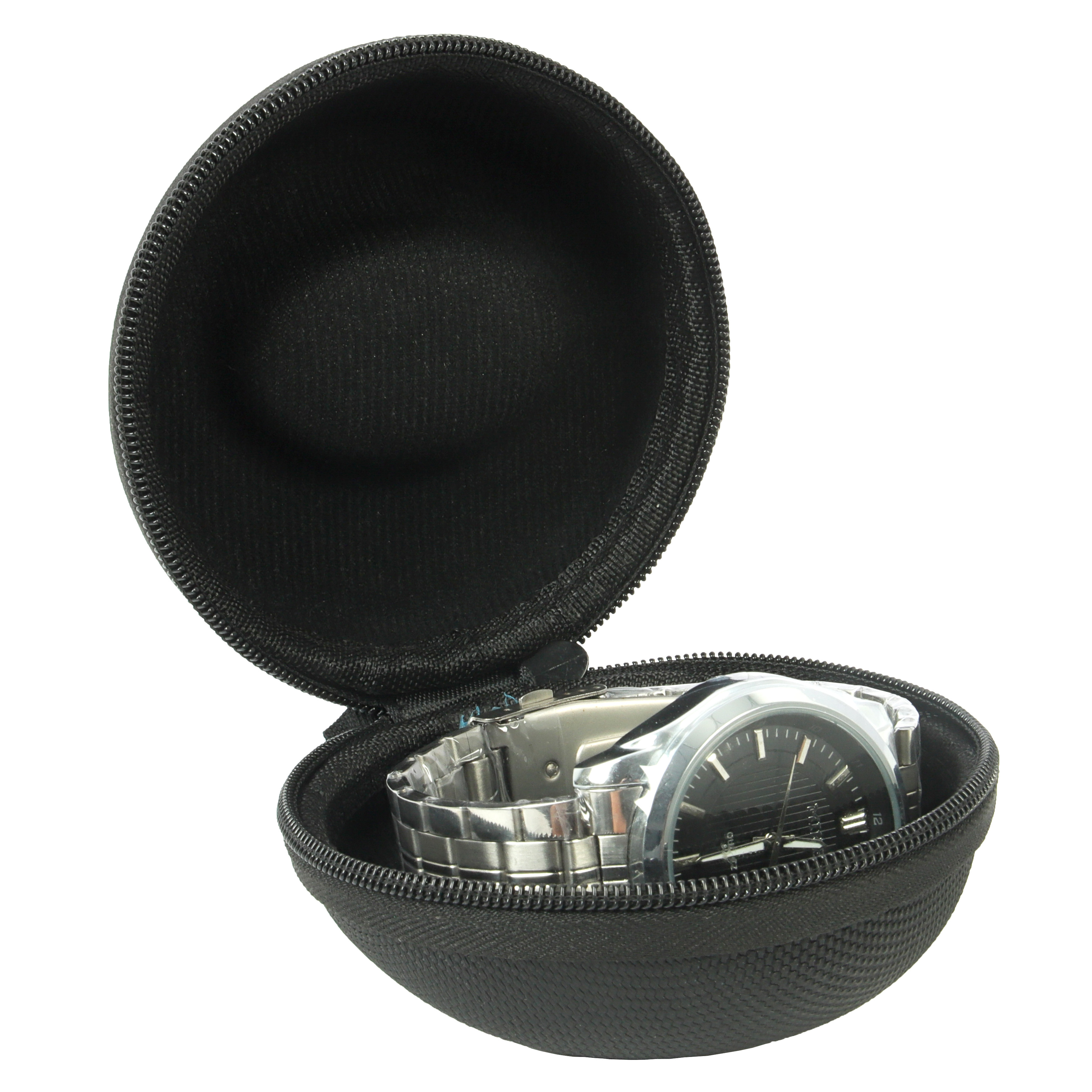 Crown Ready Stock Round Portable Carry Shockproof Eva Watch storage Case bag