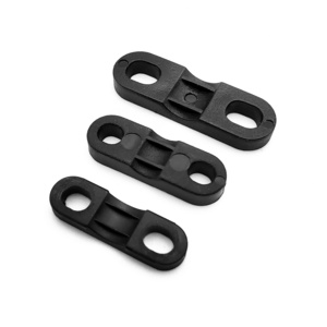 Slotted flat plastic wire clips Screw hole center distance 15mm  electrical cable clamp cable holder clips