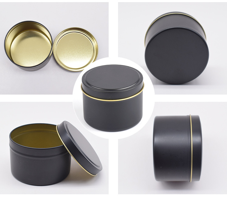 Wholesale Metal Round Empty Tin Jars For Candle Making Candle Tin Container Can Box 4oz 8oz Candle Tin With Lid