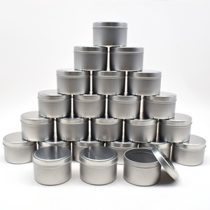 Wholesale Metal Round Empty Tin Jars For Candle Making Candle Tin Container Can Box 4oz 8oz Candle Tin With Lid