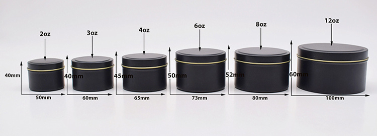 Wholesale Metal Round Empty Tin Jars For Candle Making Candle Tin Container Can Box 4oz 8oz Candle Tin With Lid