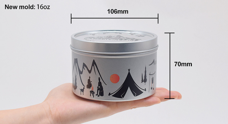 Wholesale Metal Round Empty Tin Jars For Candle Making Candle Tin Container Can Box 4oz 8oz Candle Tin With Lid