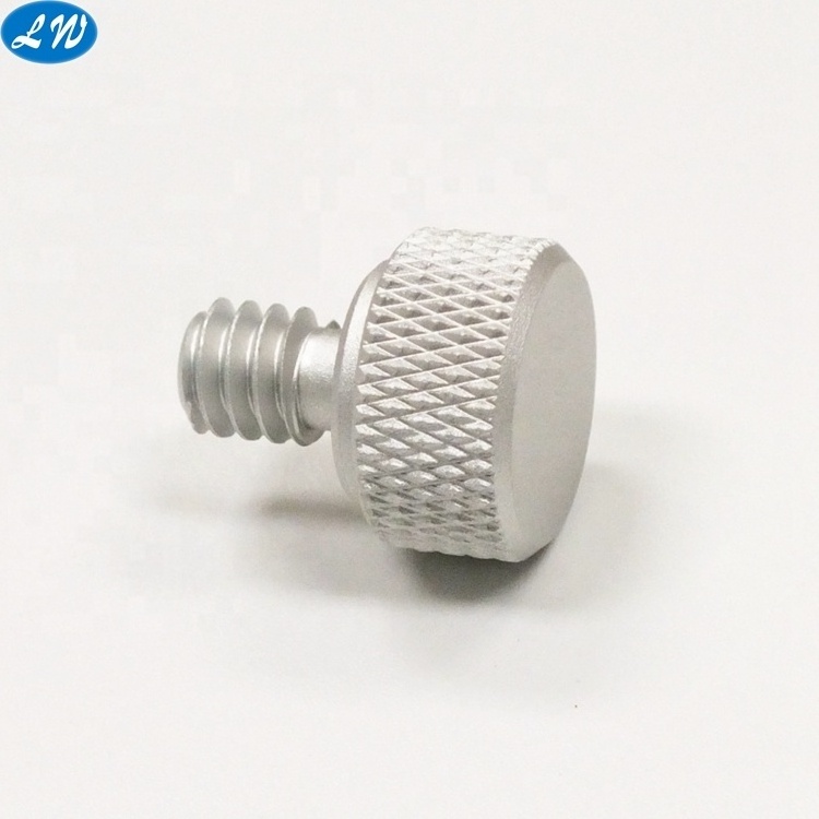 High Quality CNC Aluminum Turning Parts Knurled Head Screw Aluminum Knurled Thumb Screw M4