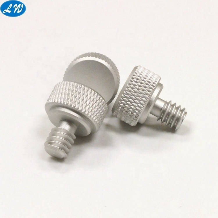 High Quality CNC Aluminum Turning Parts Knurled Head Screw Aluminum Knurled Thumb Screw M4