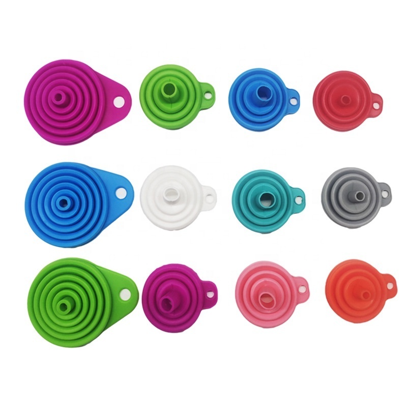 BPA Free Silicone Collapsible Funnel With Hanger