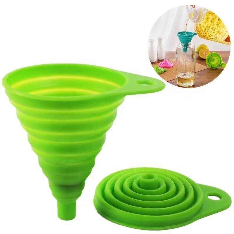 BPA Free Silicone Collapsible Funnel With Hanger