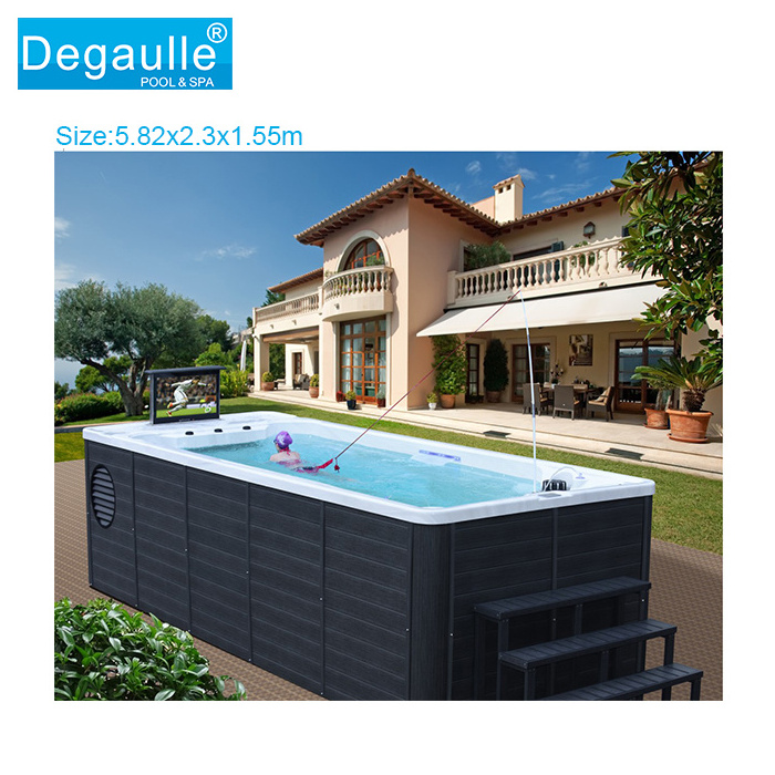 Degaulle 5.8 Meters Exercise Endless Swimming Pool children swimming pool  With Wave Pool Machine