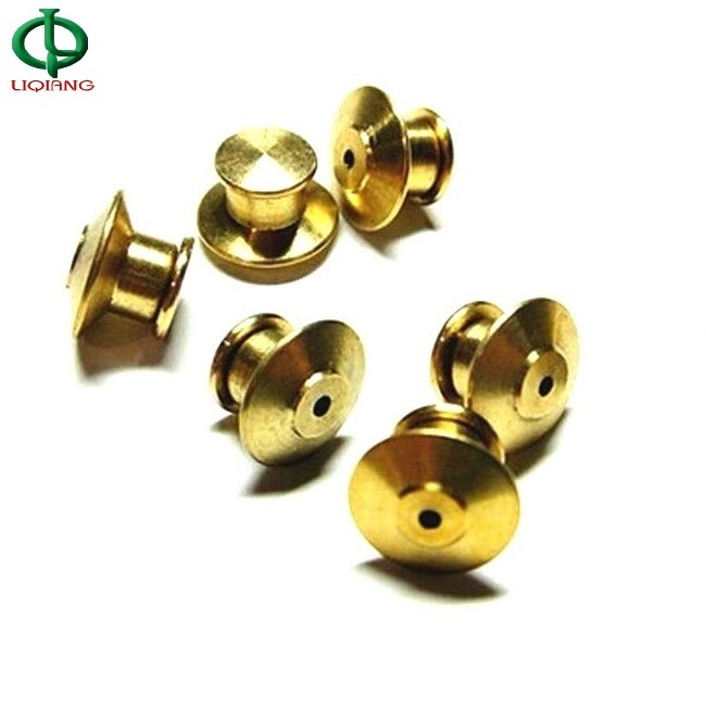 Brass Locking Pin Backs Top Flat Head Label Pin Back Clutch Clasp Fastener