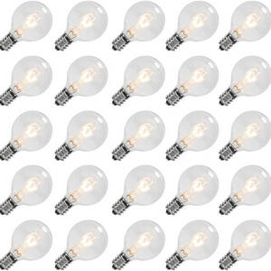 25Pack G40 Replacement Bulb with E12 Candelabra base Incandescent Light Bulb