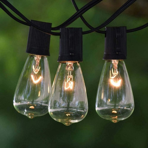 Customizable outdoor waterproof connectable Edison spare light UL ST38 string light 10 pack incandescent light picnic