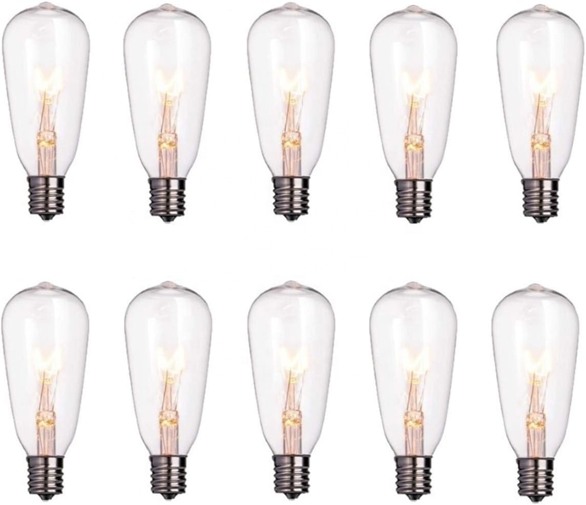 Large batch waterproof connectable Edison light flower lamp UL ST40 spare bulb 10 pack incandescent light